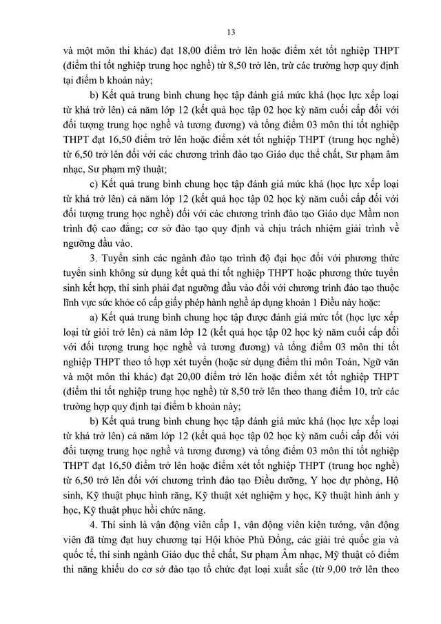 TOÀN VĂN: Thông tư 06/2026/TT-BGDĐT quy chế tuyển sinh đào tạo Đại học, cao đẳng giáo dục mầm non- Ảnh 15.