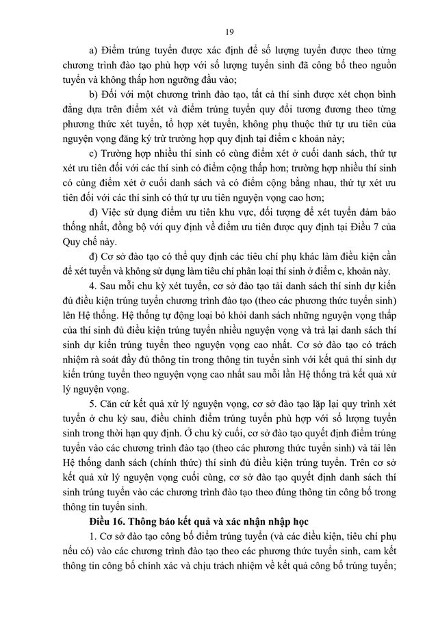 TOÀN VĂN: Thông tư 06/2026/TT-BGDĐT quy chế tuyển sinh đào tạo Đại học, cao đẳng giáo dục mầm non- Ảnh 21.