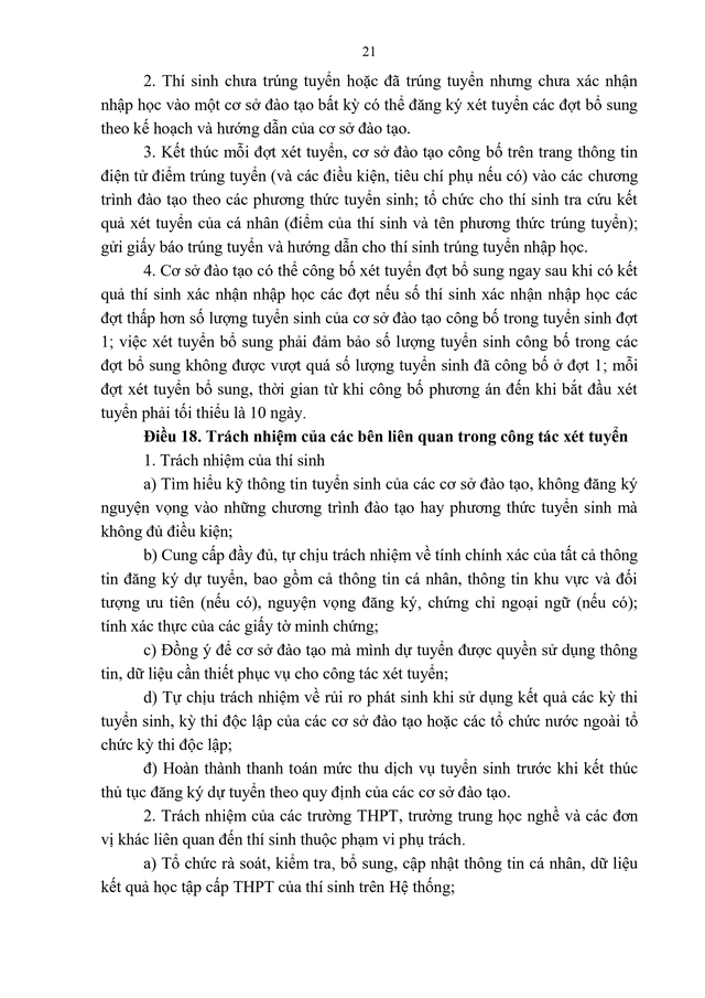 TOÀN VĂN: Thông tư 06/2026/TT-BGDĐT quy chế tuyển sinh đào tạo Đại học, cao đẳng giáo dục mầm non- Ảnh 23.