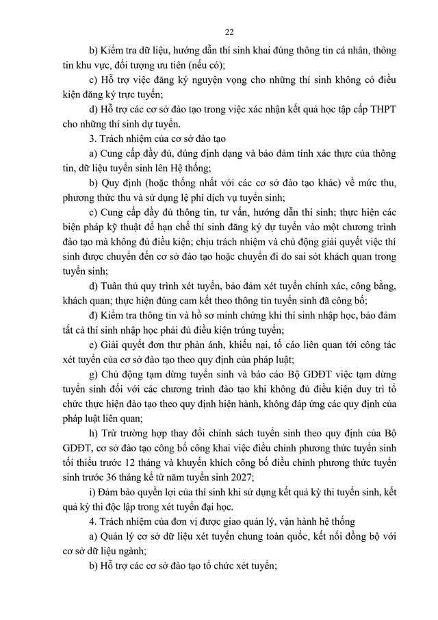 TOÀN VĂN: Thông tư 06/2026/TT-BGDĐT quy chế tuyển sinh đào tạo Đại học, cao đẳng giáo dục mầm non- Ảnh 24.