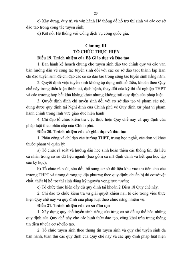 TOÀN VĂN: Thông tư 06/2026/TT-BGDĐT quy chế tuyển sinh đào tạo Đại học, cao đẳng giáo dục mầm non- Ảnh 25.