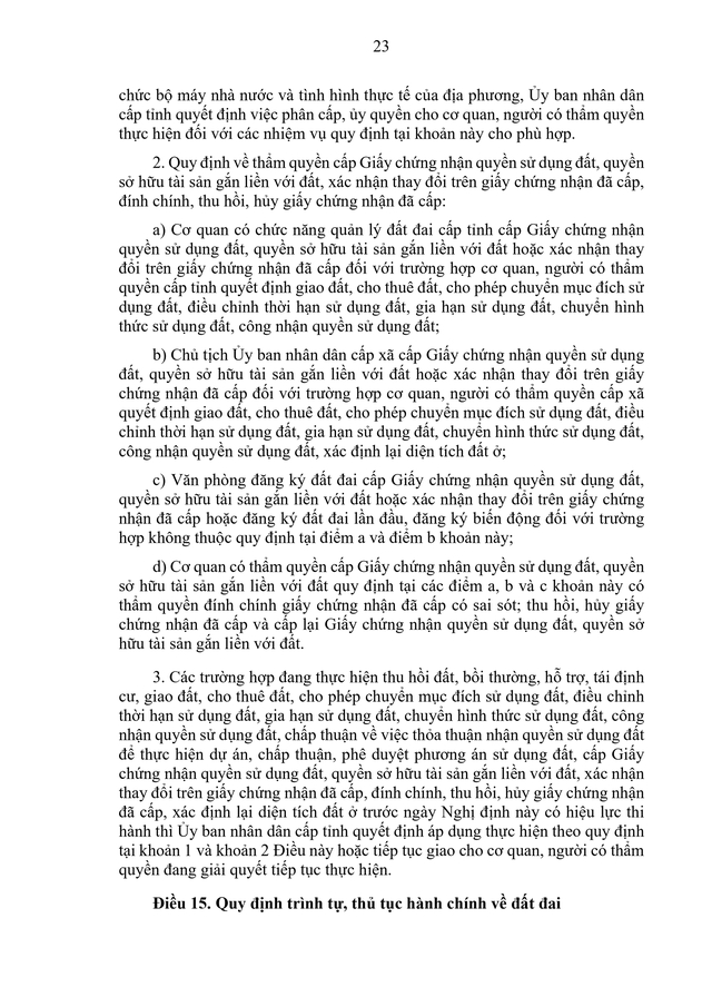 TOÀN VĂN: Nghị định 49/2026/NĐ-CP quy định chi tiết, hướng dẫn Nghị quyết 254/2025/QH15 tháo gỡ khó khăn, vướng mắc trong thi hành Luật Đất đai- Ảnh 25.