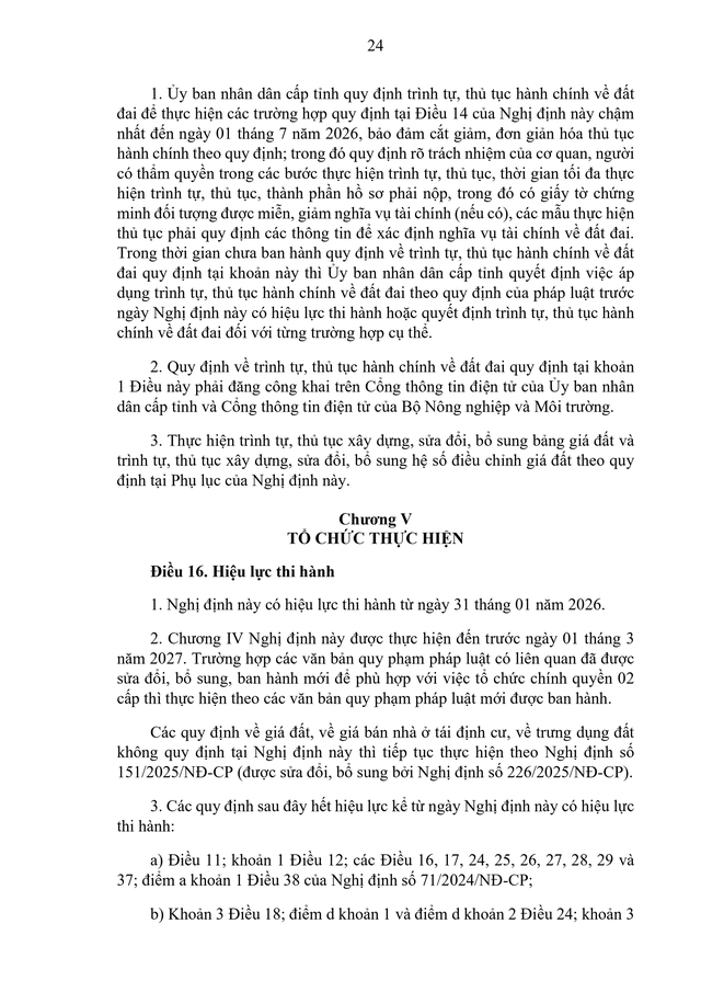 TOÀN VĂN: Nghị định 49/2026/NĐ-CP quy định chi tiết, hướng dẫn Nghị quyết 254/2025/QH15 tháo gỡ khó khăn, vướng mắc trong thi hành Luật Đất đai- Ảnh 26.