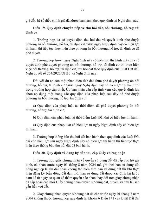 TOÀN VĂN: Nghị định 49/2026/NĐ-CP quy định chi tiết, hướng dẫn Nghị quyết 254/2025/QH15 tháo gỡ khó khăn, vướng mắc trong thi hành Luật Đất đai- Ảnh 29.