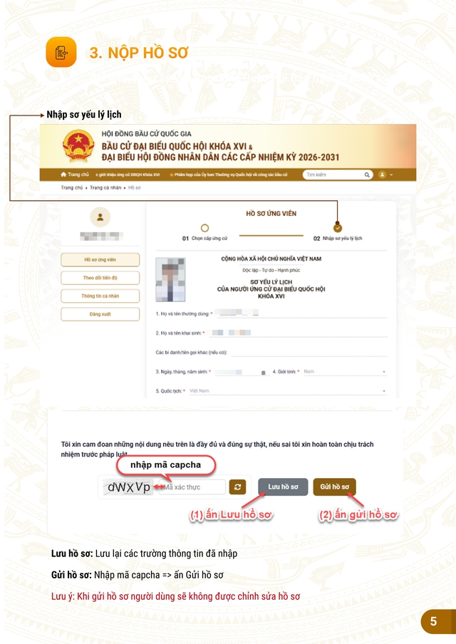 Hướng dẫn nộp hồ sơ trực tuyến ứng cử đại biểu Quốc hội, đại biểu Hội đồng nhân dân- Ảnh 5.