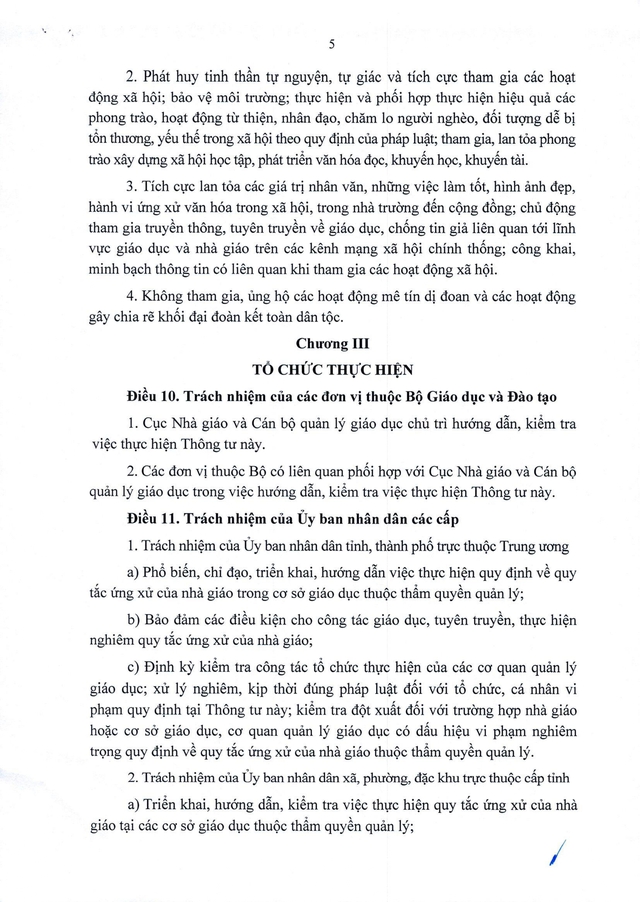 TOÀN VĂN: Thông tư 03/2026/TT-BGDĐT quy định quy tắc ứng xử của nhà giáo- Ảnh 8.