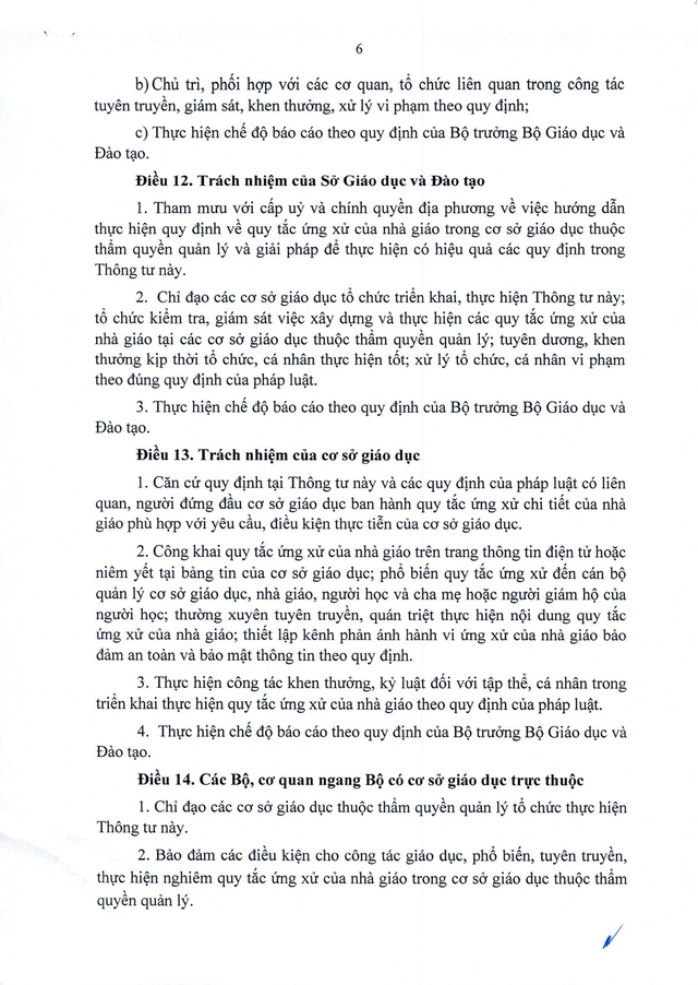TOÀN VĂN: Thông tư 03/2026/TT-BGDĐT quy định quy tắc ứng xử của nhà giáo- Ảnh 9.