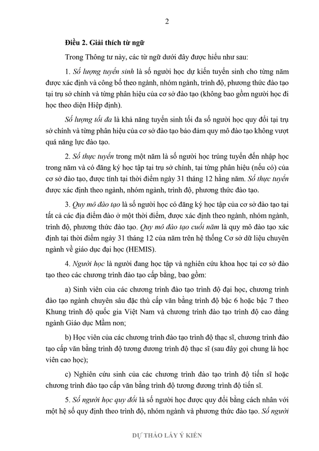 Đề xuất nhiều điểm mới trong xác định số lượng tuyển sinh đại học- Ảnh 2.