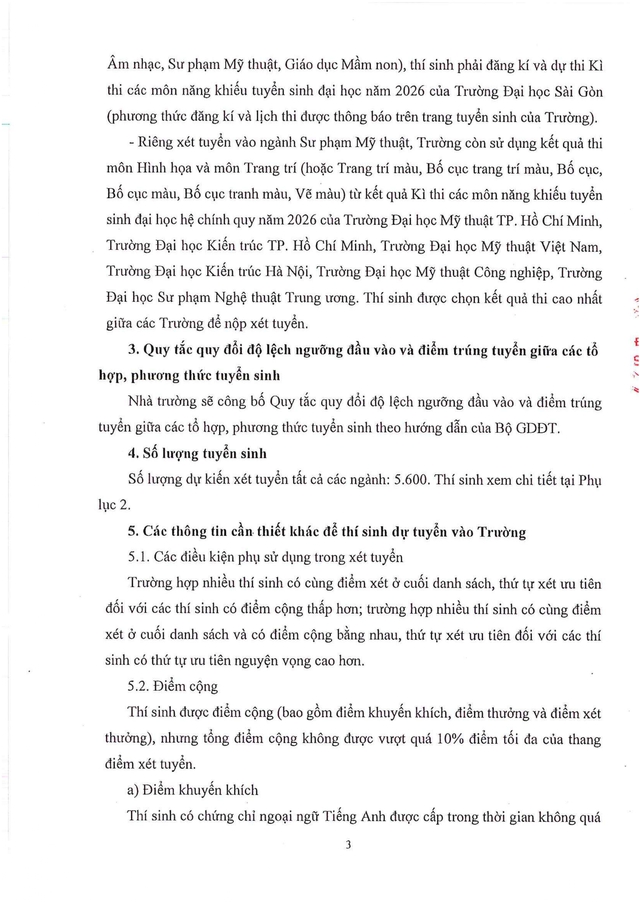 Trường Đại học Sài Gòn dự kiến tuyển sinh 2026 hệ đại học chính quy - Ảnh 4.