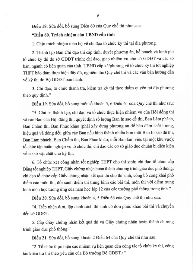 Thông tư số 13/TT-BGDĐT: Điểm mới trong quy chế thi tốt nghiệp THPT 2026- Ảnh 7.