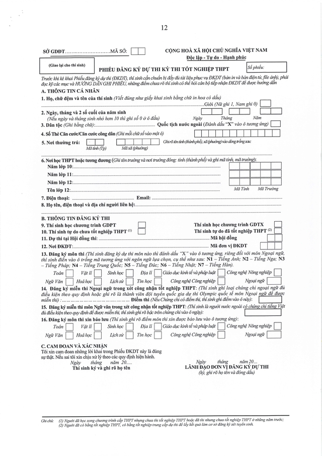 Thông tư số 13/TT-BGDĐT: Điểm mới trong quy chế thi tốt nghiệp THPT 2026- Ảnh 13.