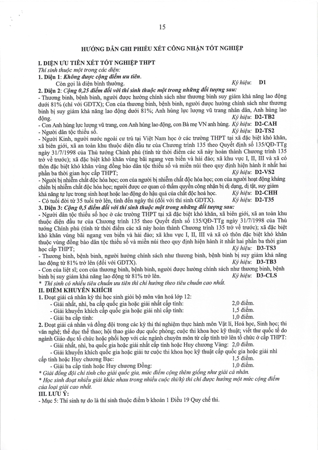 Thông tư số 13/TT-BGDĐT: Điểm mới trong quy chế thi tốt nghiệp THPT 2026- Ảnh 16.