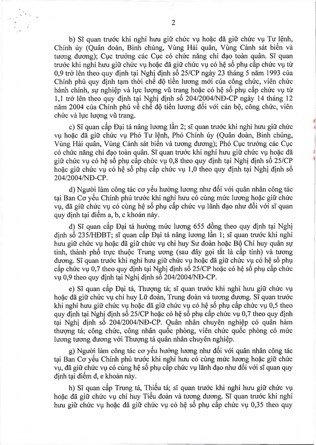 Chế độ an điều dưỡng, chế độ thông tin, tang lễ cho sĩ quan Quân đội nghỉ hưu- Ảnh 2.