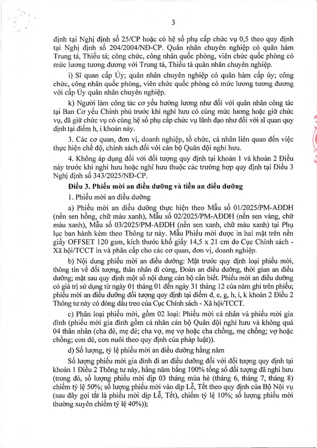 Chế độ an điều dưỡng, chế độ thông tin, tang lễ cho sĩ quan Quân đội nghỉ hưu- Ảnh 3.
