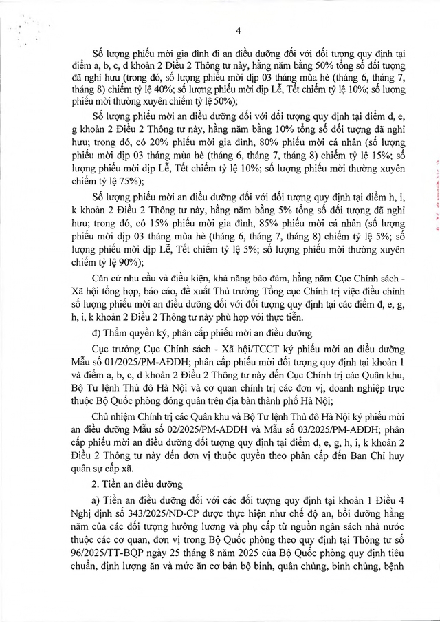 Chế độ an điều dưỡng, chế độ thông tin, tang lễ cho sĩ quan Quân đội nghỉ hưu- Ảnh 4.