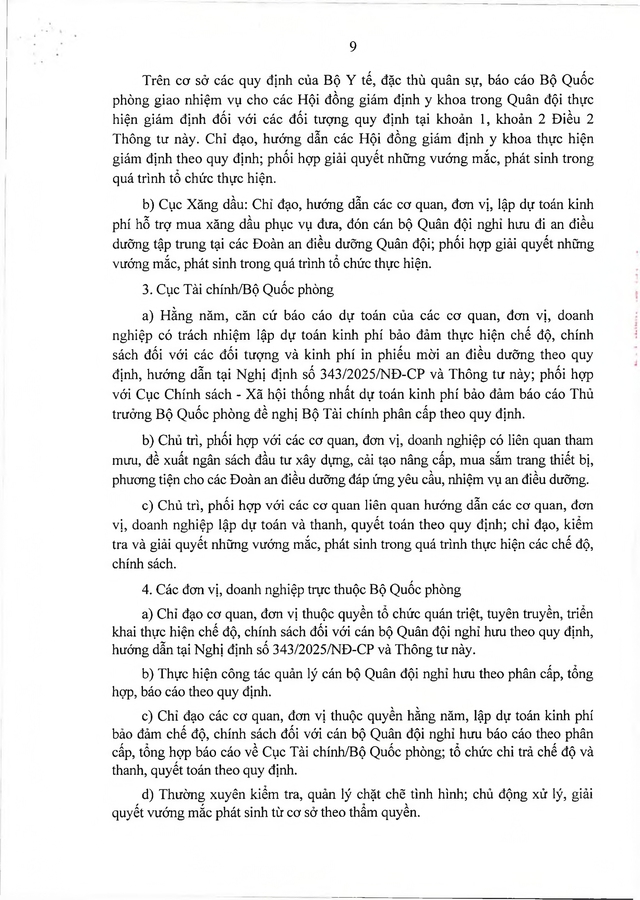 Chế độ an điều dưỡng, chế độ thông tin, tang lễ cho sĩ quan Quân đội nghỉ hưu- Ảnh 9.