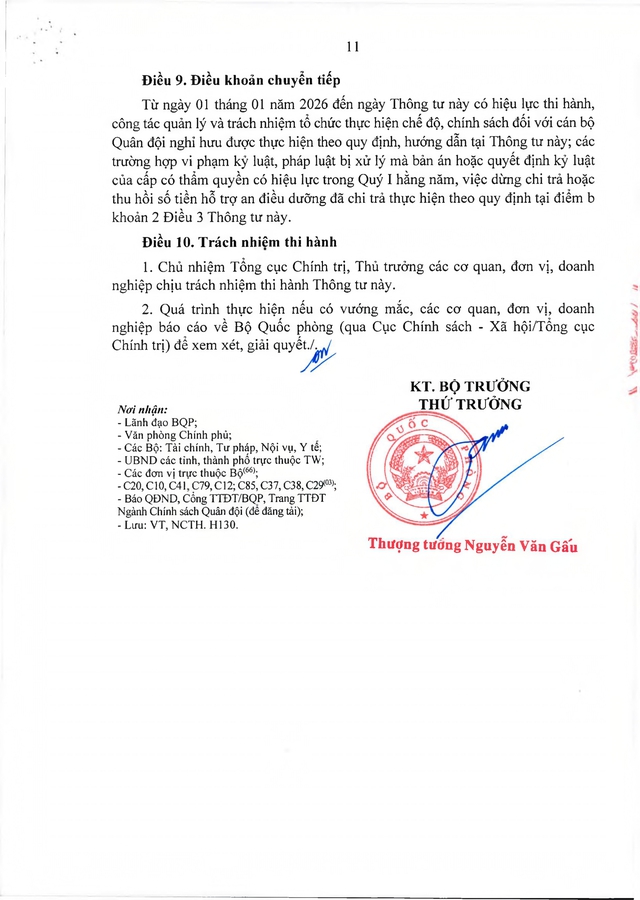 Chế độ an điều dưỡng, chế độ thông tin, tang lễ cho sĩ quan Quân đội nghỉ hưu- Ảnh 11.