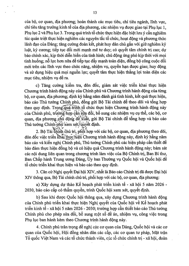 Nghị quyết 41/NQ-CP về Chương trình hành động của Chính phủ thực hiện Nghị quyết Đại hội đại biểu toàn quốc lần thứ XIV của Đảng- Ảnh 14.