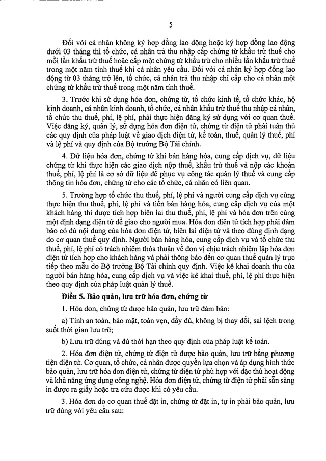 TOÀN VĂN: Dự thảo Nghị định quy định về hóa đơn điện tử, chứng từ điện tử- Ảnh 7. TOÀN VĂN: Dự thảo Nghị định quy định về hóa đơn điện tử, chứng từ điện tử- Ảnh 7.