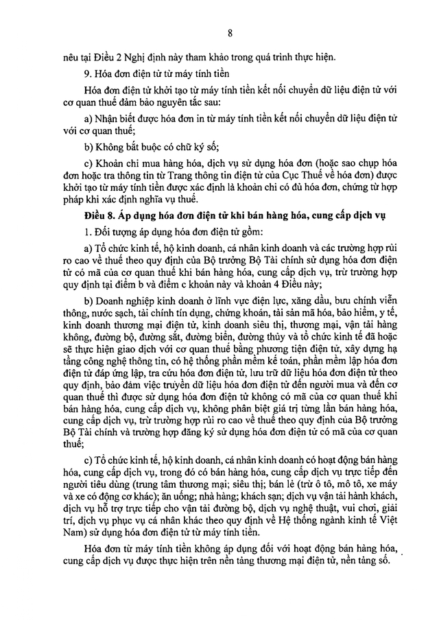TOÀN VĂN: Dự thảo Nghị định quy định về hóa đơn điện tử, chứng từ điện tử- Ảnh 10. TOÀN VĂN: Dự thảo Nghị định quy định về hóa đơn điện tử, chứng từ điện tử- Ảnh 10.