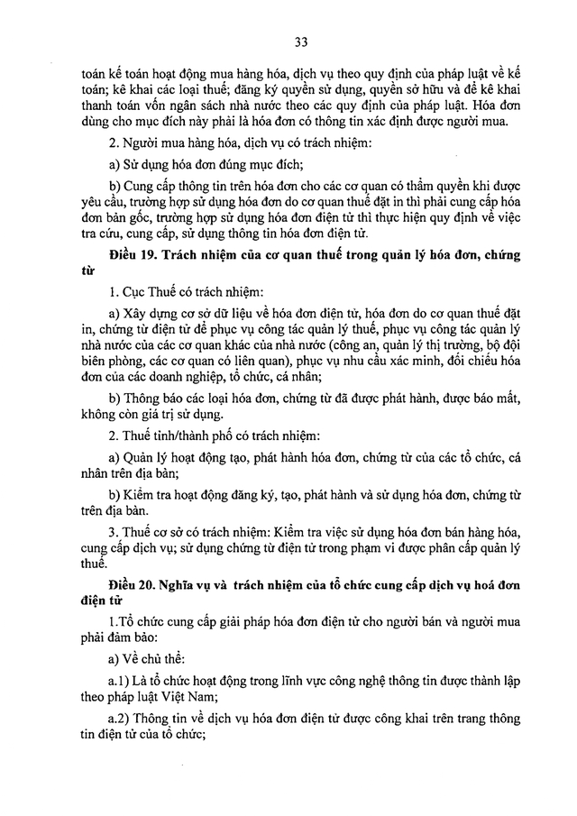 TOÀN VĂN: Dự thảo Nghị định quy định về hóa đơn điện tử, chứng từ điện tử- Ảnh 35. TOÀN VĂN: Dự thảo Nghị định quy định về hóa đơn điện tử, chứng từ điện tử- Ảnh 35.