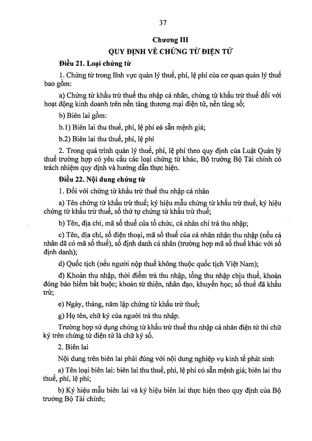 TOÀN VĂN: Dự thảo Nghị định quy định về hóa đơn điện tử, chứng từ điện tử- Ảnh 39. TOÀN VĂN: Dự thảo Nghị định quy định về hóa đơn điện tử, chứng từ điện tử- Ảnh 39.