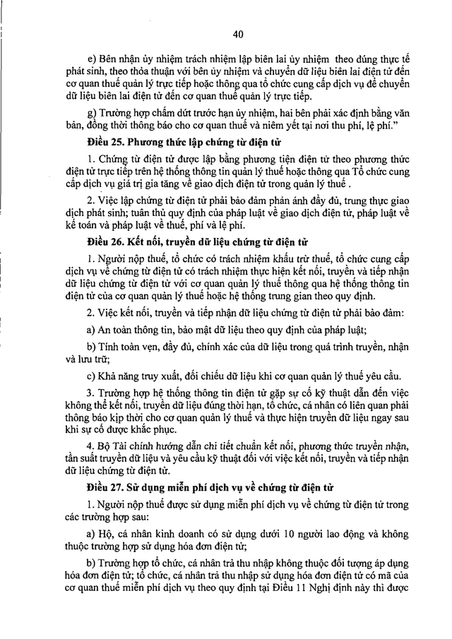 TOÀN VĂN: Dự thảo Nghị định quy định về hóa đơn điện tử, chứng từ điện tử- Ảnh 42. TOÀN VĂN: Dự thảo Nghị định quy định về hóa đơn điện tử, chứng từ điện tử- Ảnh 42.