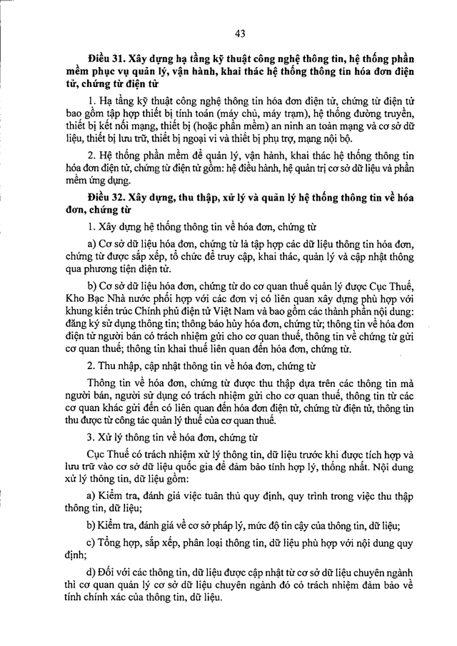 TOÀN VĂN: Dự thảo Nghị định quy định về hóa đơn điện tử, chứng từ điện tử- Ảnh 45. TOÀN VĂN: Dự thảo Nghị định quy định về hóa đơn điện tử, chứng từ điện tử- Ảnh 45.