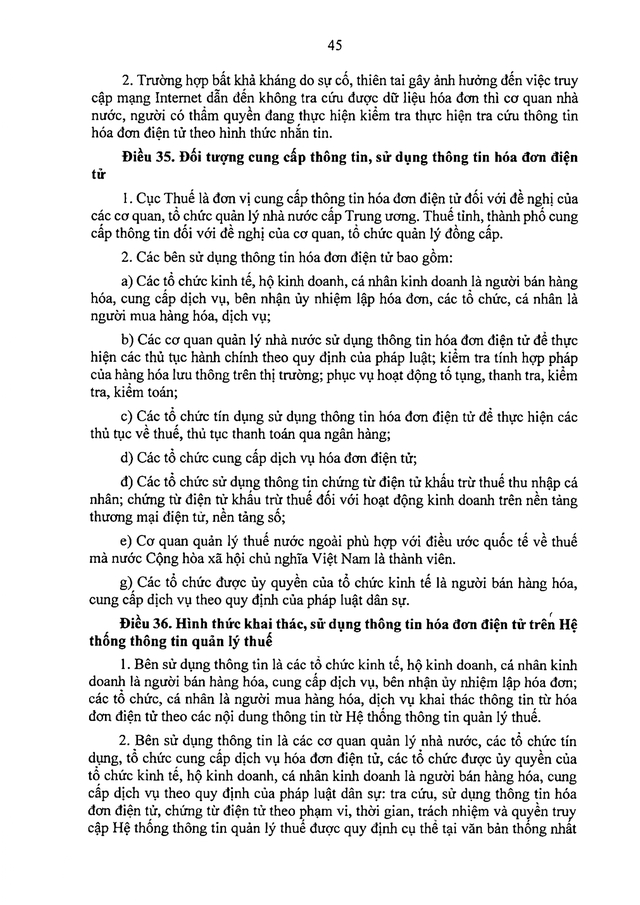 TOÀN VĂN: Dự thảo Nghị định quy định về hóa đơn điện tử, chứng từ điện tử- Ảnh 47. TOÀN VĂN: Dự thảo Nghị định quy định về hóa đơn điện tử, chứng từ điện tử- Ảnh 47.
