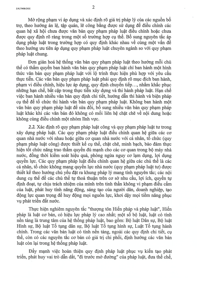 Toàn văn: Kết luận số 09-KL/TW của Bộ Chính trị về hoàn thiện cấu trúc hệ thống pháp luật Việt Nam- Ảnh 2.