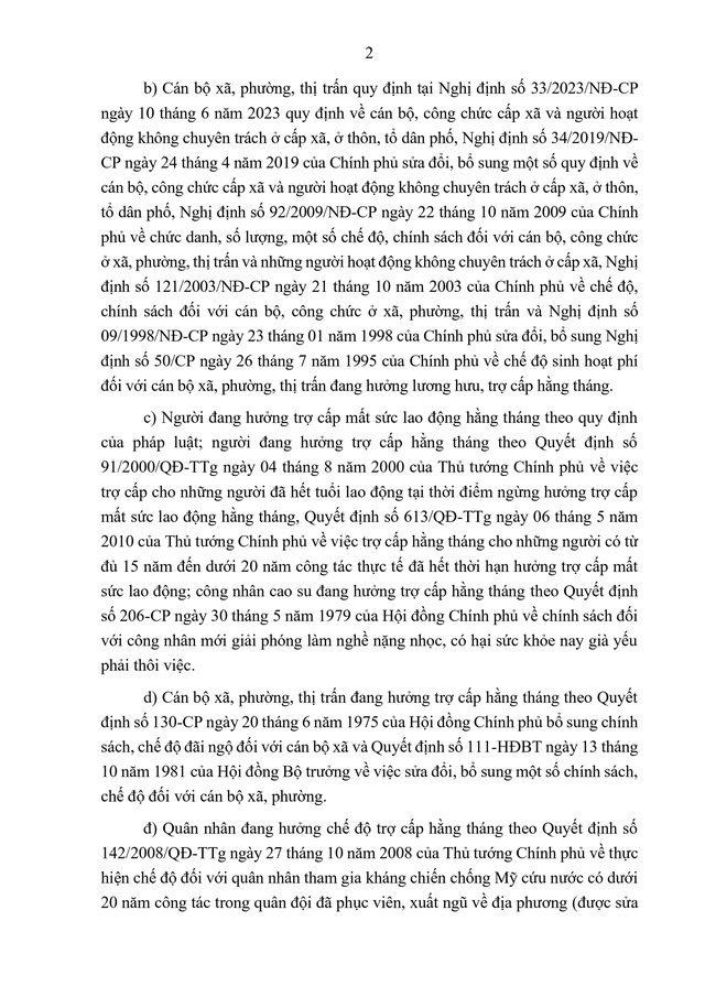 TOÀN VĂN: Dự thảo Nghị định điều chỉnh lương hưu, trợ cấp bảo hiểm xã hội và trợ cấp hằng tháng- Ảnh 2.