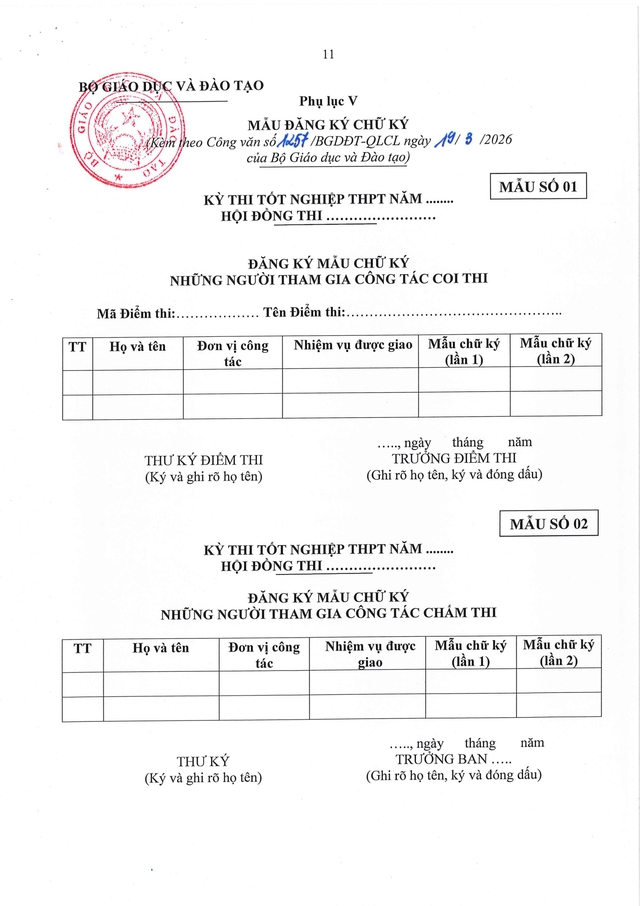 Công văn 1257/BGDĐT-QLCL: Hướng dẫn tổ chức Kỳ thi tốt nghiệp THPT 2026- Ảnh 11.