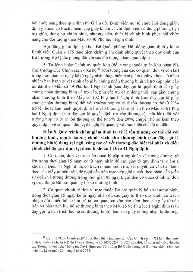 Quy trình công nhận, thực hiện chế độ ưu đãi với người có công thuộc trách nhiệm Bộ Quốc phòng- Ảnh 9.
