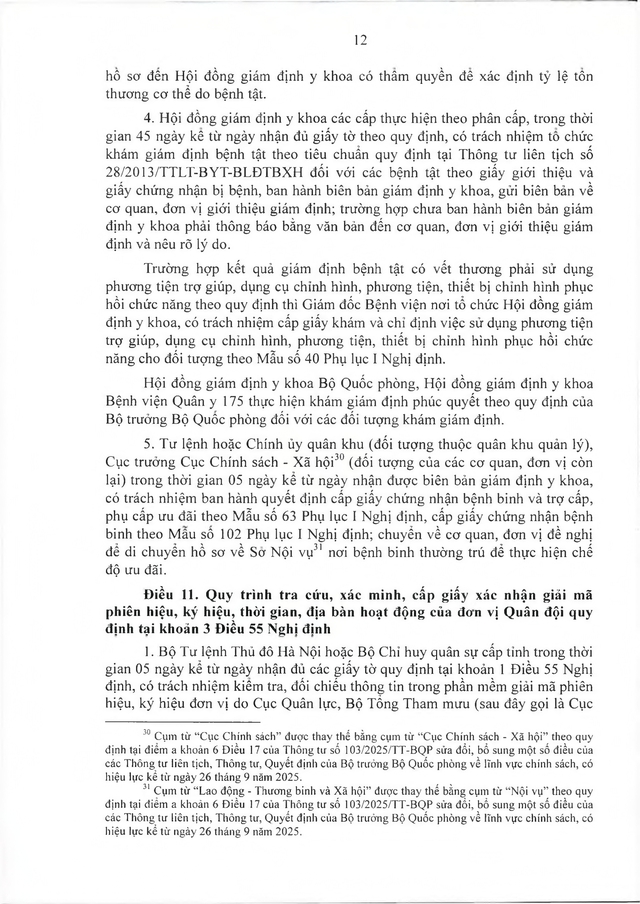 Quy trình công nhận, thực hiện chế độ ưu đãi với người có công thuộc trách nhiệm Bộ Quốc phòng- Ảnh 13.