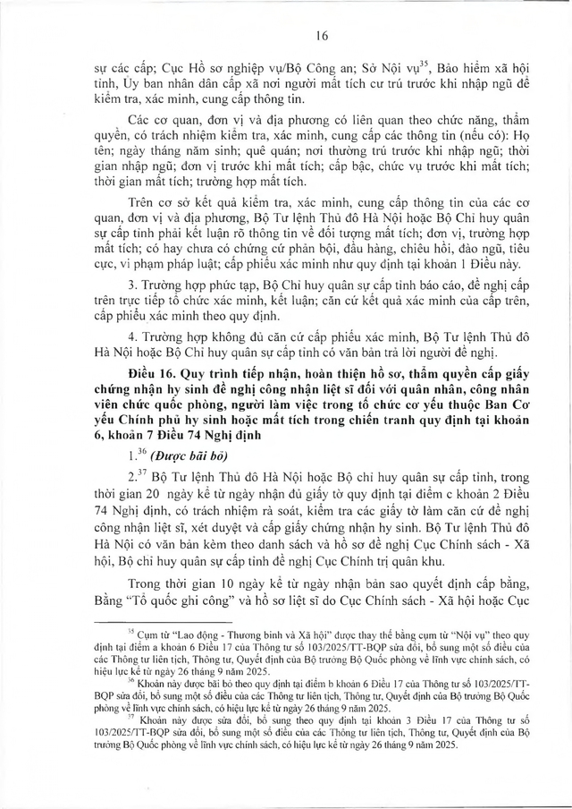 Quy trình công nhận, thực hiện chế độ ưu đãi với người có công thuộc trách nhiệm Bộ Quốc phòng- Ảnh 17.