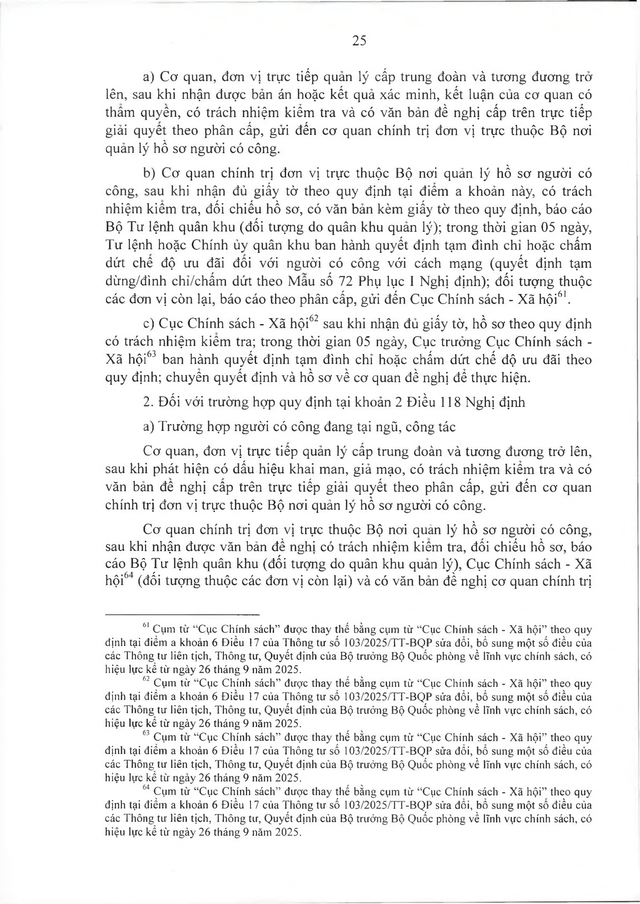 Quy trình công nhận, thực hiện chế độ ưu đãi với người có công thuộc trách nhiệm Bộ Quốc phòng- Ảnh 26.