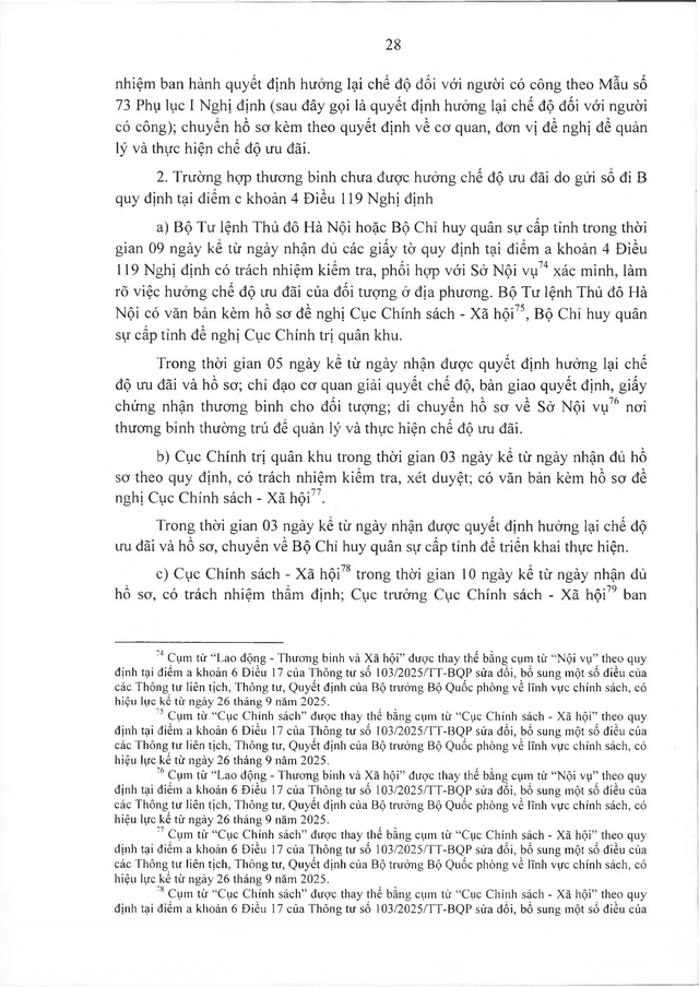 Quy trình công nhận, thực hiện chế độ ưu đãi với người có công thuộc trách nhiệm Bộ Quốc phòng- Ảnh 29.
