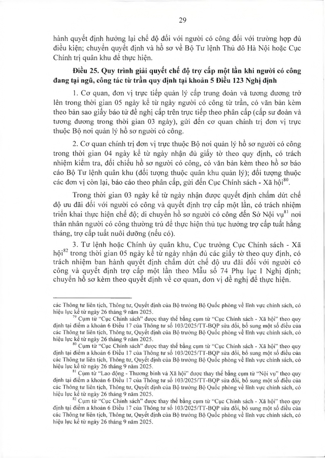 Quy trình công nhận, thực hiện chế độ ưu đãi với người có công thuộc trách nhiệm Bộ Quốc phòng- Ảnh 30.