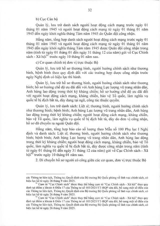 Quy trình công nhận, thực hiện chế độ ưu đãi với người có công thuộc trách nhiệm Bộ Quốc phòng- Ảnh 33.