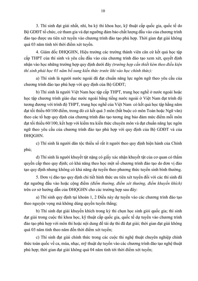 TOÀN VĂN: Quy chế TUYỂN SINH 2026 của Đại học Quốc gia Hà Nội- Ảnh 12. TOÀN VĂN: Quy chế TUYỂN SINH 2026 của Đại học Quốc gia Hà Nội- Ảnh 12.