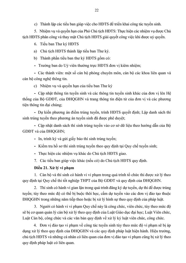 TOÀN VĂN: Quy chế TUYỂN SINH 2026 của Đại học Quốc gia Hà Nội- Ảnh 24. TOÀN VĂN: Quy chế TUYỂN SINH 2026 của Đại học Quốc gia Hà Nội- Ảnh 24.