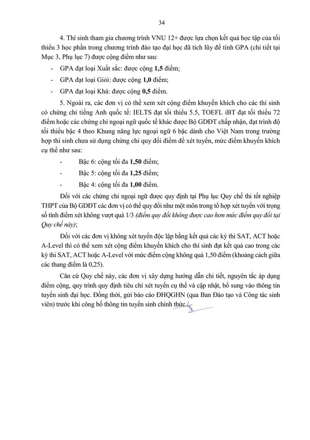 TOÀN VĂN: Quy chế TUYỂN SINH 2026 của Đại học Quốc gia Hà Nội- Ảnh 36. TOÀN VĂN: Quy chế TUYỂN SINH 2026 của Đại học Quốc gia Hà Nội- Ảnh 36.