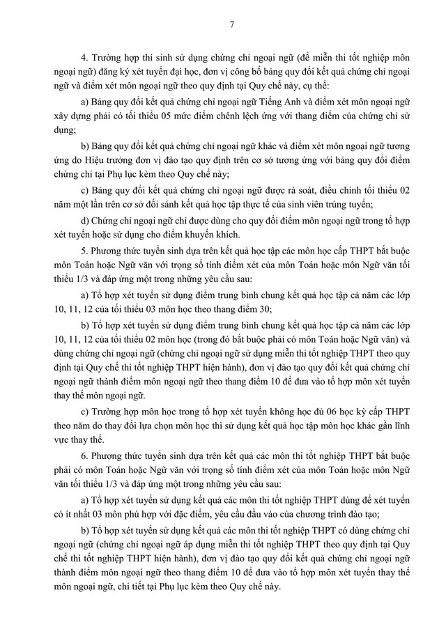 TOÀN VĂN: Quy chế TUYỂN SINH 2026 của Đại học Quốc gia Hà Nội- Ảnh 9. TOÀN VĂN: Quy chế TUYỂN SINH 2026 của Đại học Quốc gia Hà Nội- Ảnh 9.