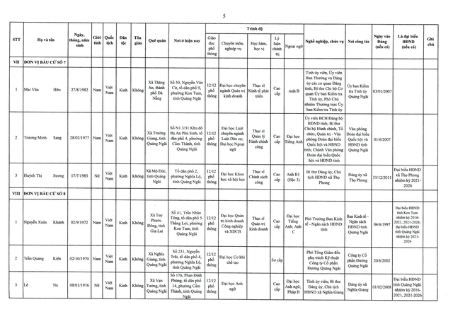 Danh sách trúng cử đại biểu HĐND tỉnh Quảng Ngãi  nhiệm kỳ 2026 - 2031- Ảnh 6.