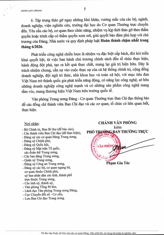 PHÁT TRIỂN CÔNG NGHỆ CHIẾN LƯỢC: TỔ CHỨC THỰC HIỆN QUYẾT LIỆT 6 ĐỊNH HƯỚNG LỚN và 6 VIỆC CẦN LÀM NGAY- Ảnh 7.