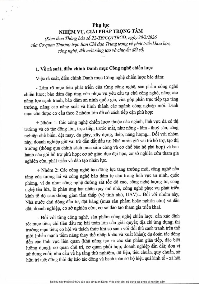 PHÁT TRIỂN CÔNG NGHỆ CHIẾN LƯỢC: TỔ CHỨC THỰC HIỆN QUYẾT LIỆT 6 ĐỊNH HƯỚNG LỚN và 6 VIỆC CẦN LÀM NGAY- Ảnh 8.