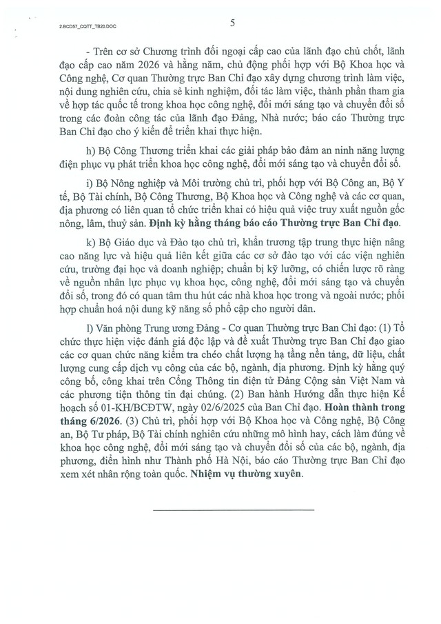 Thông báo số 20-TB/CQTTBCĐ: Quyết liệt triển khai 7 nhóm nhiệm vụ trọng tâm về phát triển khoa học, công nghệ, đổi mới sáng tạo và chuyển đổi số- Ảnh 15.