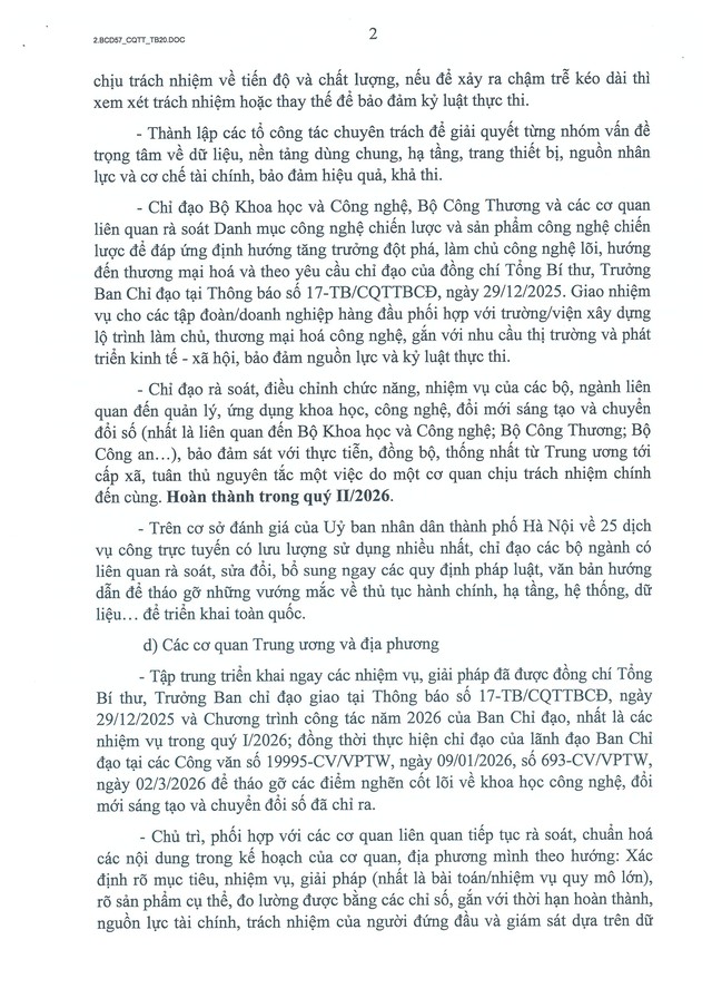 Thông báo số 20-TB/CQTTBCĐ: Quyết liệt triển khai 7 nhóm nhiệm vụ trọng tâm về phát triển khoa học, công nghệ, đổi mới sáng tạo và chuyển đổi số- Ảnh 12.