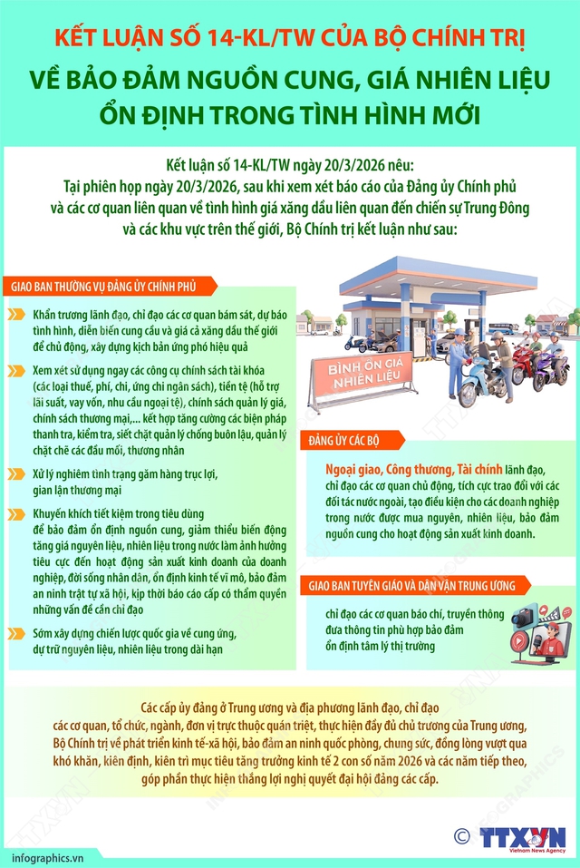 Kết luận số 14-KL/TW của Bộ Chính trị về bảo đảm nguồn cung, ổn định giá nhiên liệu- Ảnh 3.