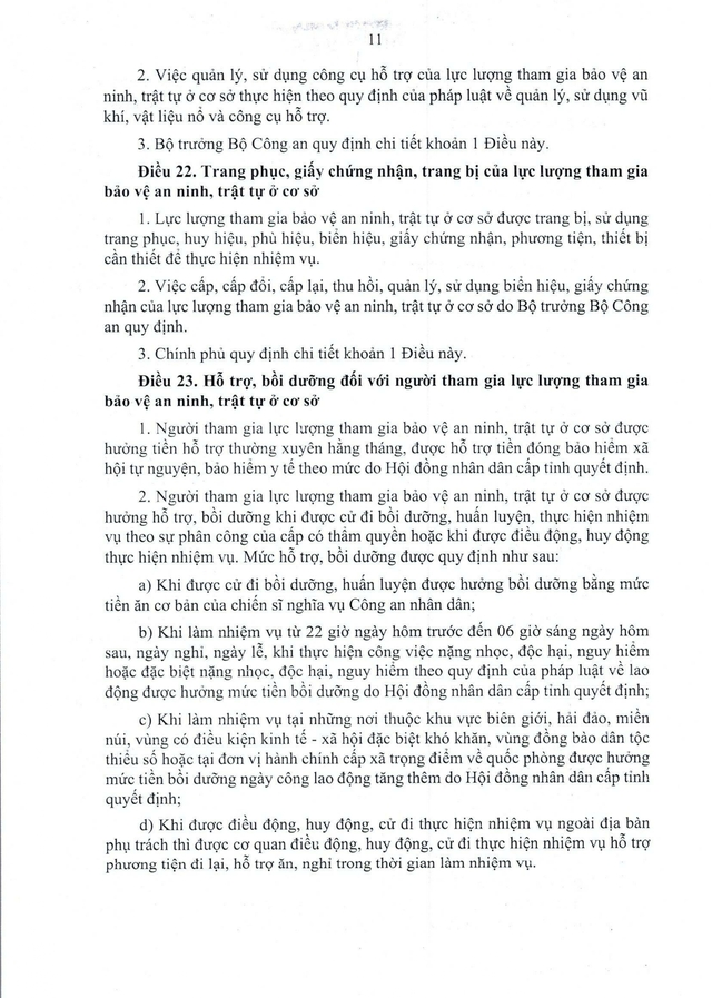 Văn bản hợp nhất 57/VBHN-VPQH: Luật Lực lượng tham gia bảo vệ an ninh, trật tự ở cơ sở- Ảnh 11. Văn bản hợp nhất 57/VBHN-VPQH: Luật Lực lượng tham gia bảo vệ an ninh, trật tự ở cơ sở- Ảnh 11.